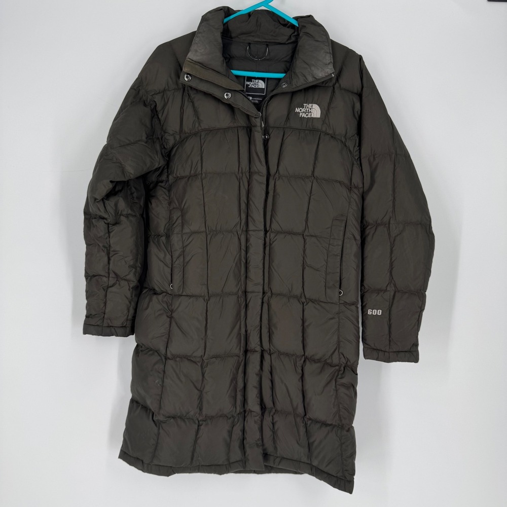 The North Face‎ Women's 600 Fill Long Down Puffer Coat Olive Green Size Small